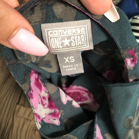 Casual Comfy Purple Floral Sheer Ruffle XS Blouse - Picture 6 of 7